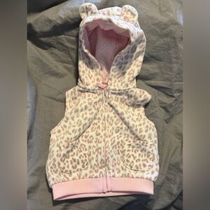 Carter's Pink and Cream Leopard Vest